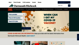 What Dartmouth-hitchcock.org website looked like in 2021 (3 years ago)