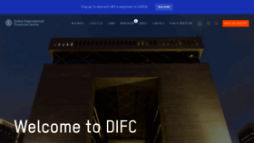 What Difc.ae website looked like in 2021 (3 years ago)