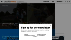 What Disabilityscoop.com website looked like in 2021 (3 years ago)