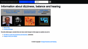What Dizziness-and-balance.com website looked like in 2021 (3 years ago)