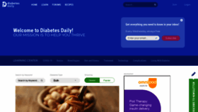 What Diabetesdaily.com website looked like in 2021 (3 years ago)