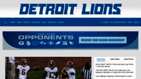 What Detroitlions.com website looked like in 2021 (3 years ago)