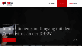 What Dhbw.de website looked like in 2021 (3 years ago)