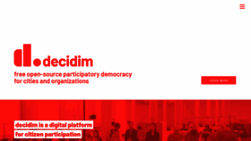 What Decidim.org website looked like in 2021 (3 years ago)
