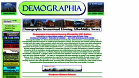 What Demographia.com website looked like in 2021 (3 years ago)