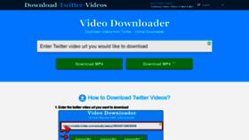 What Downloadtwittervideo.com website looked like in 2021 (3 years ago)