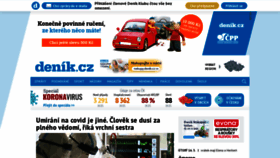 What Denik.cz website looked like in 2021 (3 years ago)