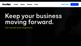 What Docusign.com website looked like in 2021 (3 years ago)