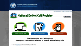 What Donotcall.gov website looked like in 2021 (3 years ago)