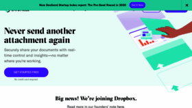 What Docsend.com website looked like in 2021 (3 years ago)
