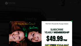 What Dailyyoga.com website looked like in 2021 (3 years ago)