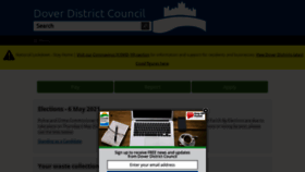 What Dover.gov.uk website looked like in 2021 (3 years ago)