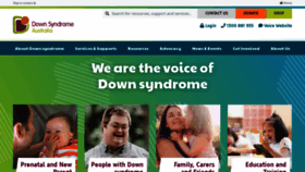 What Downsyndrome.org.au website looked like in 2021 (3 years ago)