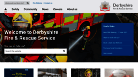 What Derbys-fire.gov.uk website looked like in 2021 (3 years ago)