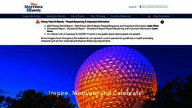 What Disneymeetingsandevents.com website looked like in 2021 (3 years ago)
