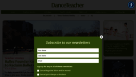 What Dance-teacher.com website looked like in 2021 (3 years ago)