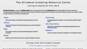 What Dripinvesting.org website looked like in 2021 (4 years ago)