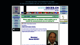 What Deces.ch website looked like in 2021 (3 years ago)