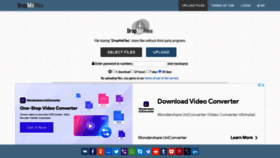 What Dropmefiles.net website looked like in 2021 (5 years ago)