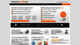 What Domainssaubillig.de website looked like in 2021 (2 years ago)