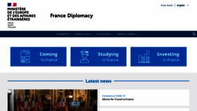 What Diplomatie.gouv.fr website looked like in 2021 (2 years ago)