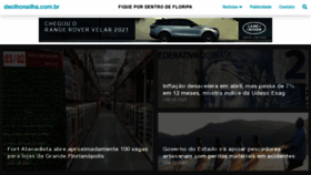 What Deolhonailha.com.br website looked like in 2021 (4 years ago)