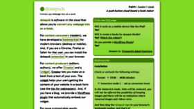 What Dotepub.com website looked like in 2021 (4 years ago)