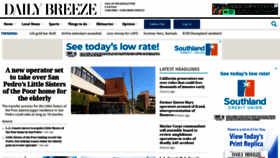 What Dailybreeze.com website looked like in 2021 (2 years ago)
