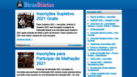 What Dicasdiarias.com.br website looked like in 2021 (2 years ago)
