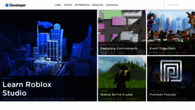 What Developer.roblox.com website looked like in 2021 (2 years ago)