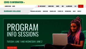 What Durhamcollege.ca website looked like in 2021 (2 years ago)