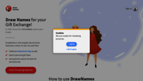 What Drawnames.com website looked like in 2021 (2 years ago)