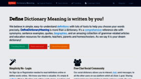 What Definedictionarymeaning.com website looked like in 2021 (2 years ago)