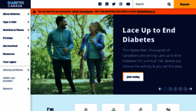 What Diabetes.ca website looked like in 2021 (2 years ago)
