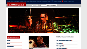 What Drummerworld.com website looked like in 2021 (2 years ago)
