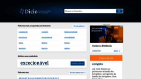 What Dicio.com.br website looked like in 2021 (2 years ago)
