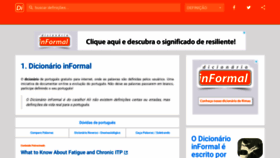 What Dicionarioinformal.com.br website looked like in 2021 (2 years ago)
