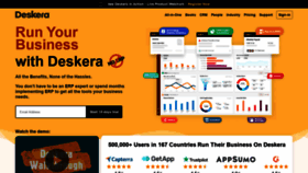 What Deskera.com website looked like in 2021 (2 years ago)