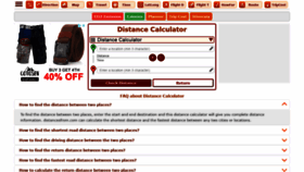 What Distancesfrom.com website looked like in 2021 (2 years ago)