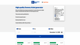 What Dummyticket.flights website looked like in 2021 (2 years ago)