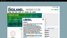 What Digiland.libero.it website looked like in 2021 (2 years ago)