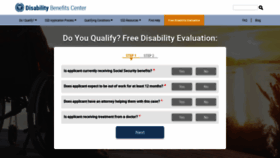 What Disabilitybenefitscenter.org website looked like in 2021 (2 years ago)