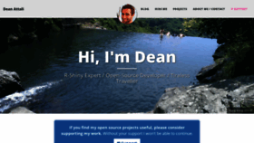 What Deanattali.com website looked like in 2021 (2 years ago)