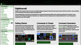 What Digminecraft.com website looked like in 2021 (2 years ago)