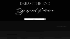 What Dreamtheend.com website looked like in 2021 (2 years ago)