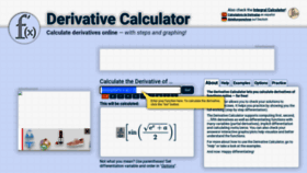 What Derivative-calculator.net website looked like in 2021 (2 years ago)