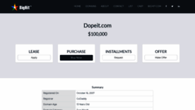What Dopeit.com website looked like in 2021 (2 years ago)