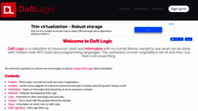 What Daftlogic.com website looked like in 2021 (2 years ago)