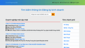 What Doanhnghiep.biz website looked like in 2021 (2 years ago)