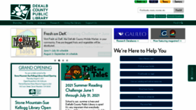What Dekalblibrary.org website looked like in 2021 (2 years ago)